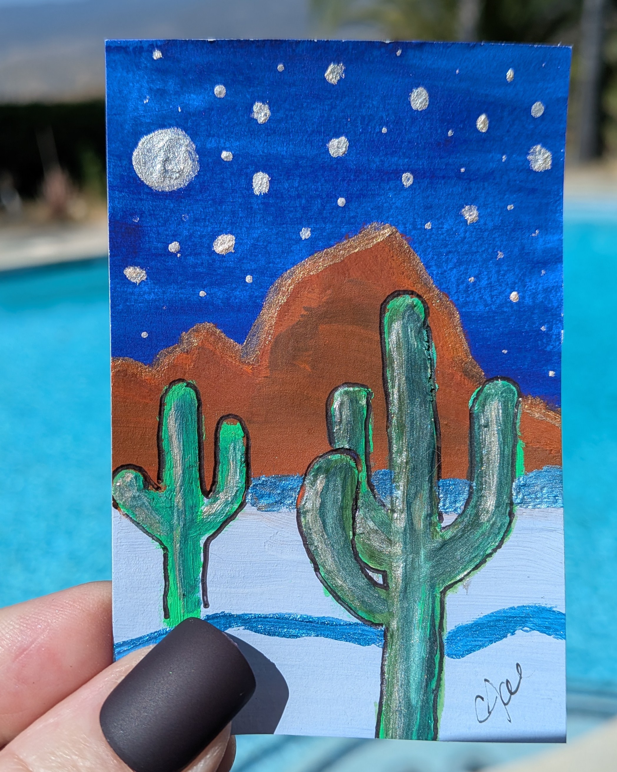 Sedona Twilight | Original Sedona ACEO |  1 in set of 4 aceo art card