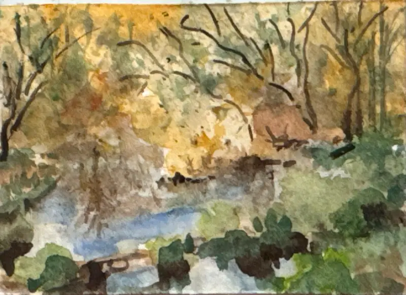 Cow Creek aceo art card