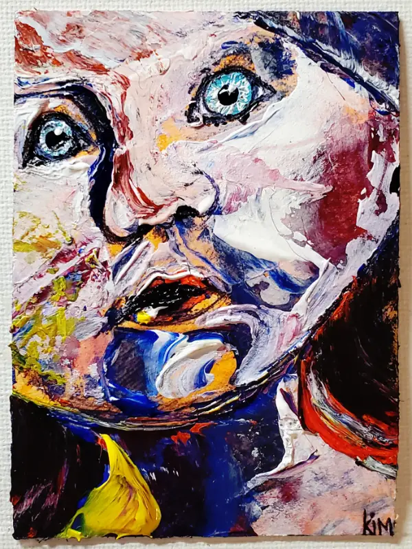 DOLL FACE 27 aceo art card