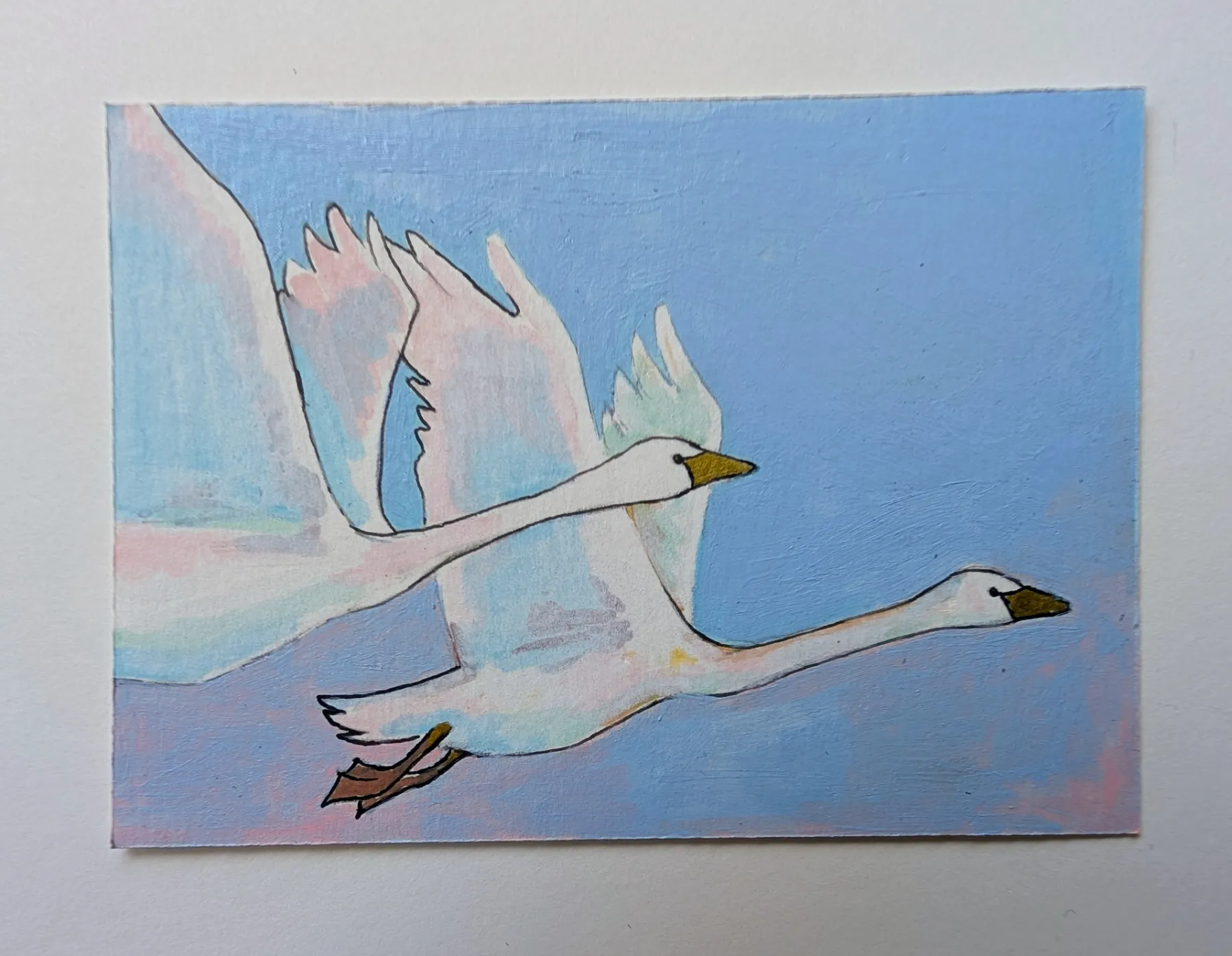 Put a Bird on it - Swan aceo art card