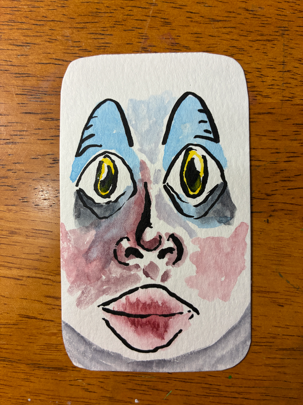 Face aceo art card