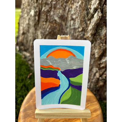 Sally’s Sunset aceo art card thumbnail 2
