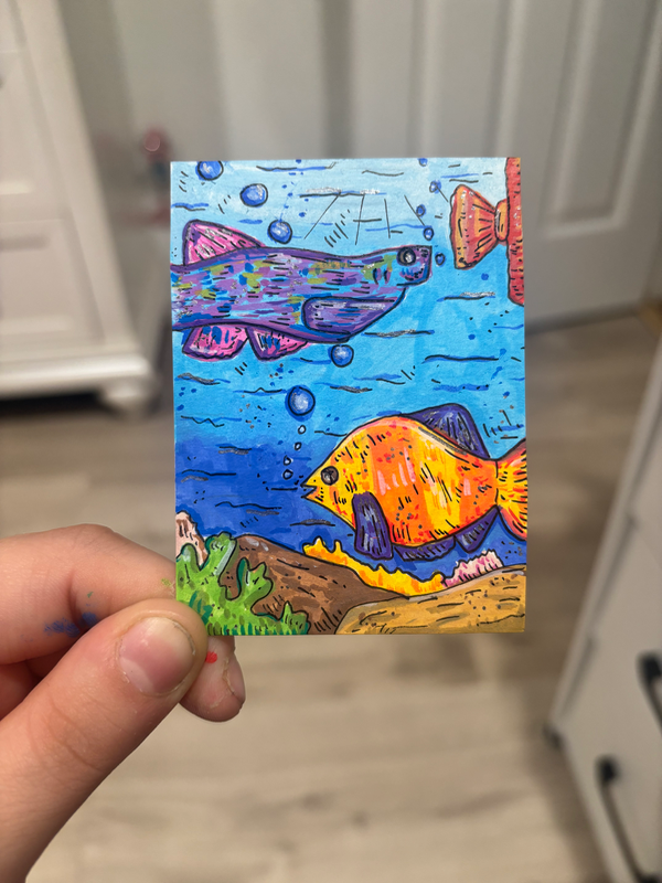 Under the Water aceo art card