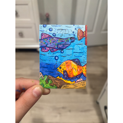 Under the Water aceo art card thumbnail 3