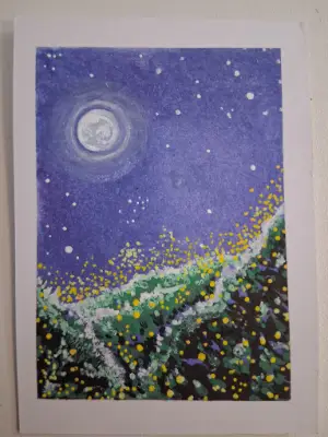 When There Were Fireflies aceo art card thumbnail 4