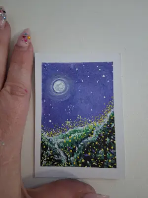 When There Were Fireflies aceo art card thumbnail 2