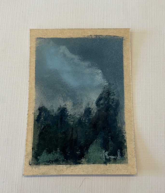 storm clouds aceo art card