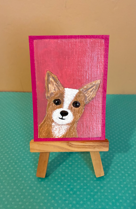 Corgi aceo art card