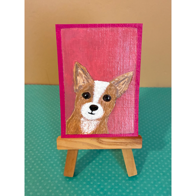 Corgi aceo art card thumbnail 1