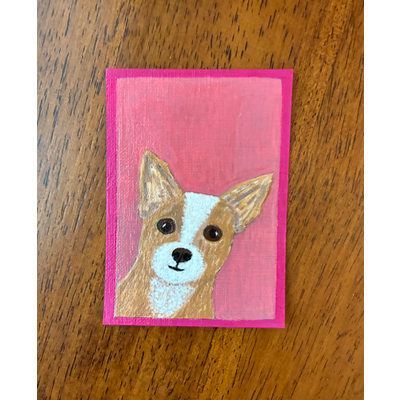 Corgi aceo art card thumbnail 2
