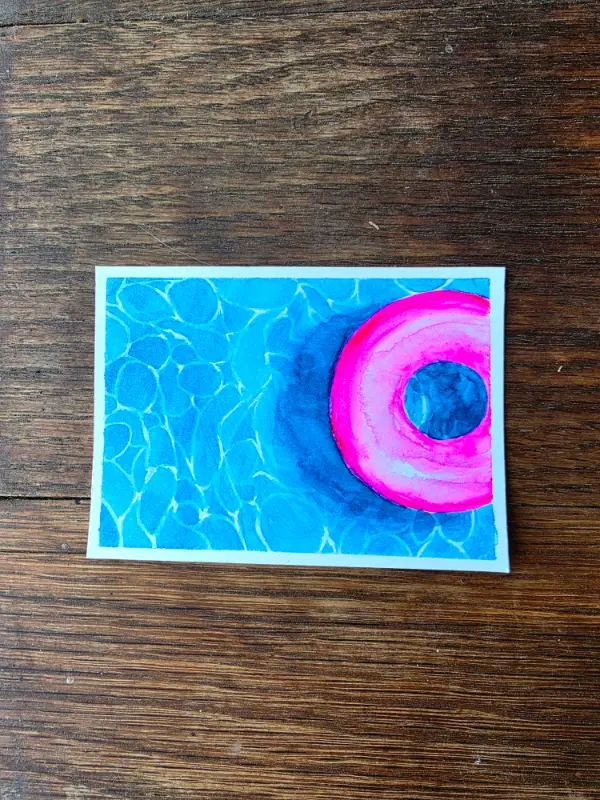 Afloat aceo art card