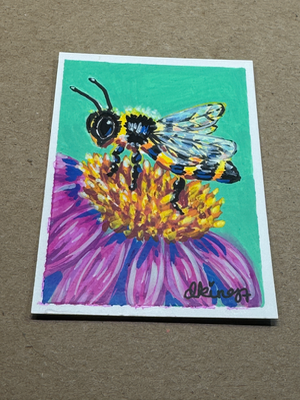 Coneflower Landing aceo art card thumbnail 4