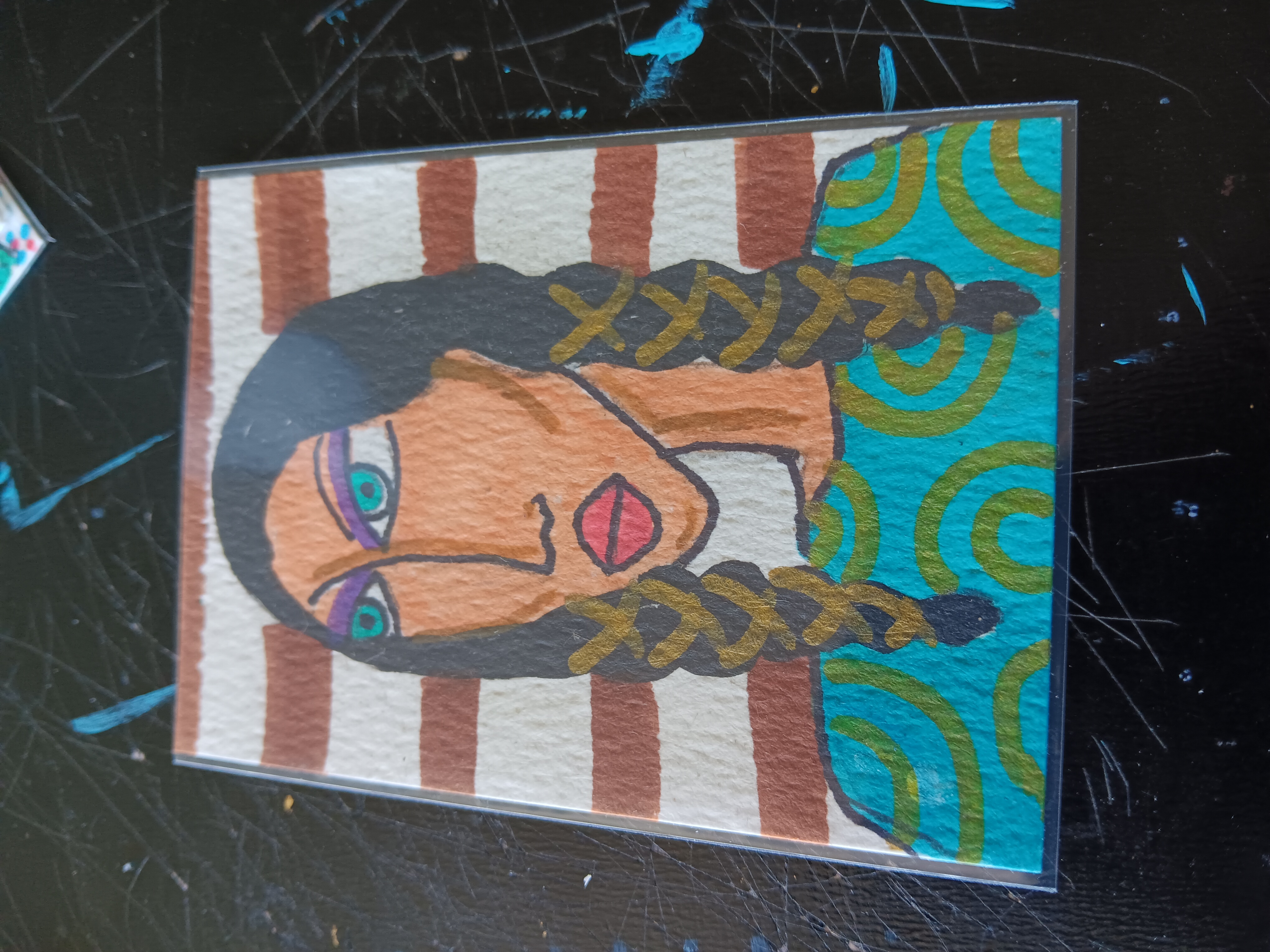 Jessie Abstract Woman aceo art card