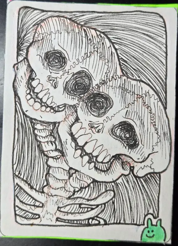 Emotions in Death: Hysteria aceo art card