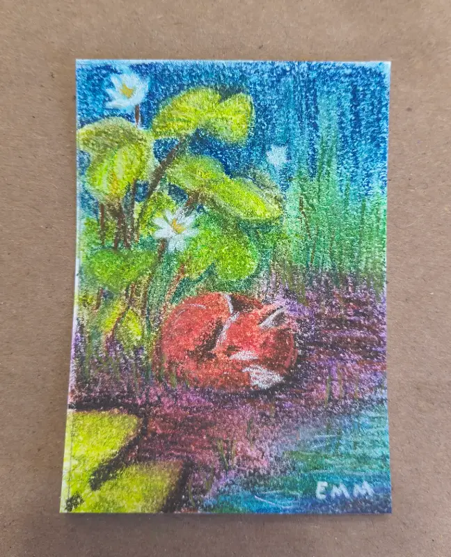 A Little Nap aceo art card