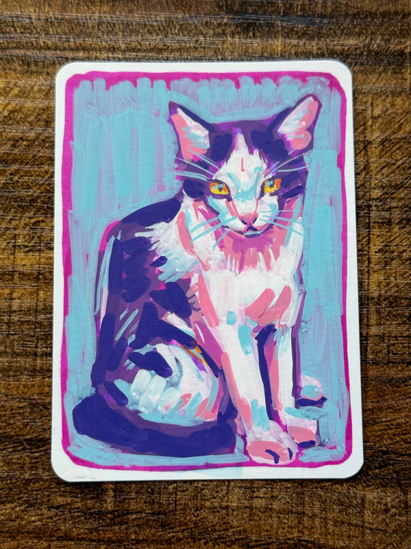Kitty Cat aceo art card