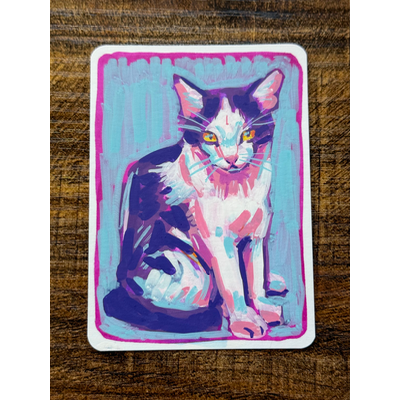Kitty Cat aceo art card thumbnail 1