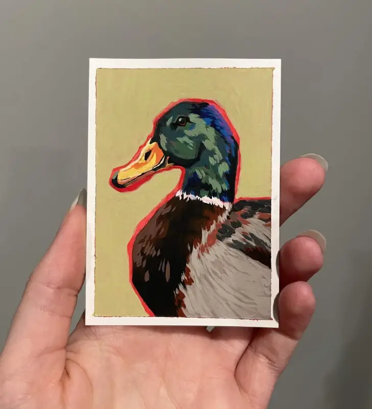Mallard aceo art card