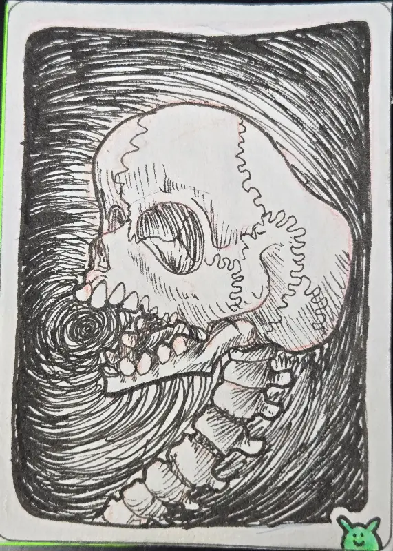 Emotions in Death: Anger aceo art card