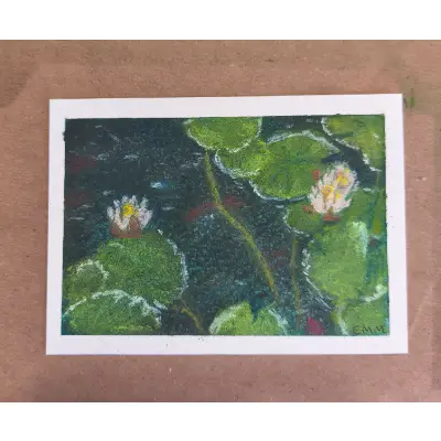 Lilly Pads aceo art card thumbnail 1