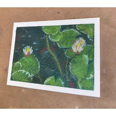 Lilly Pads aceo art card thumbnail 2