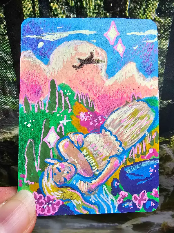 Sleeping Giant aceo art card