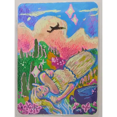Sleeping Giant aceo art card thumbnail 2