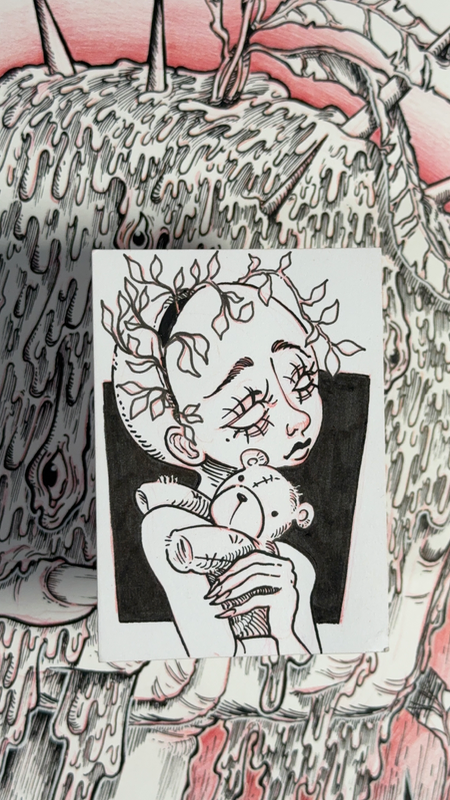 Weeds and their Companion aceo art card