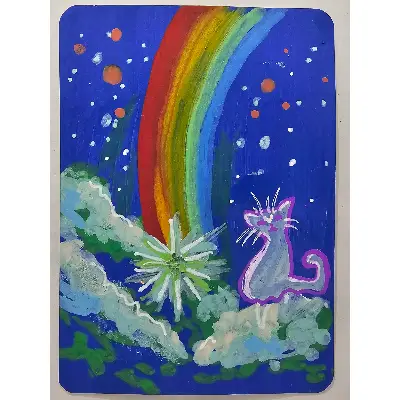 Wishing Star aceo art card thumbnail 1