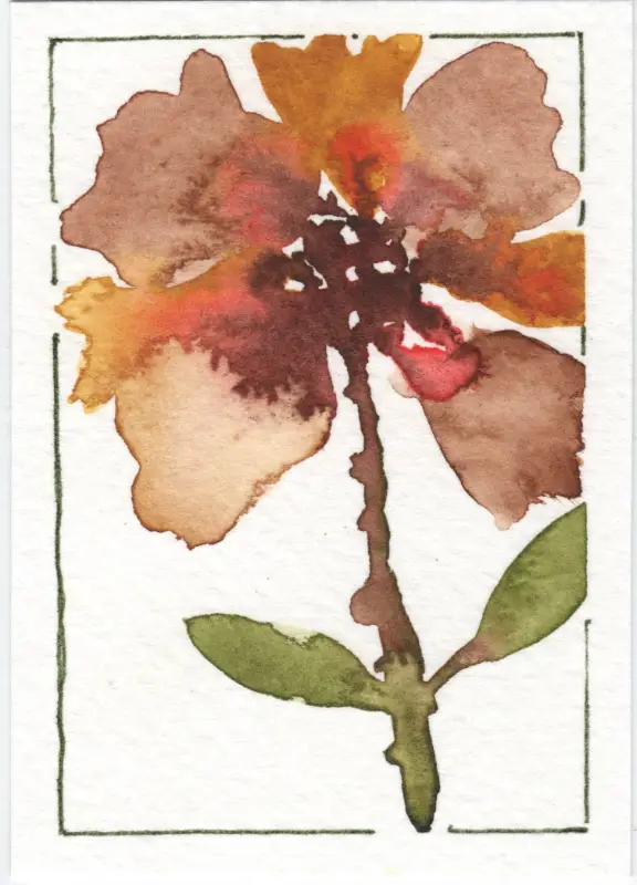 Dull Flower aceo art card