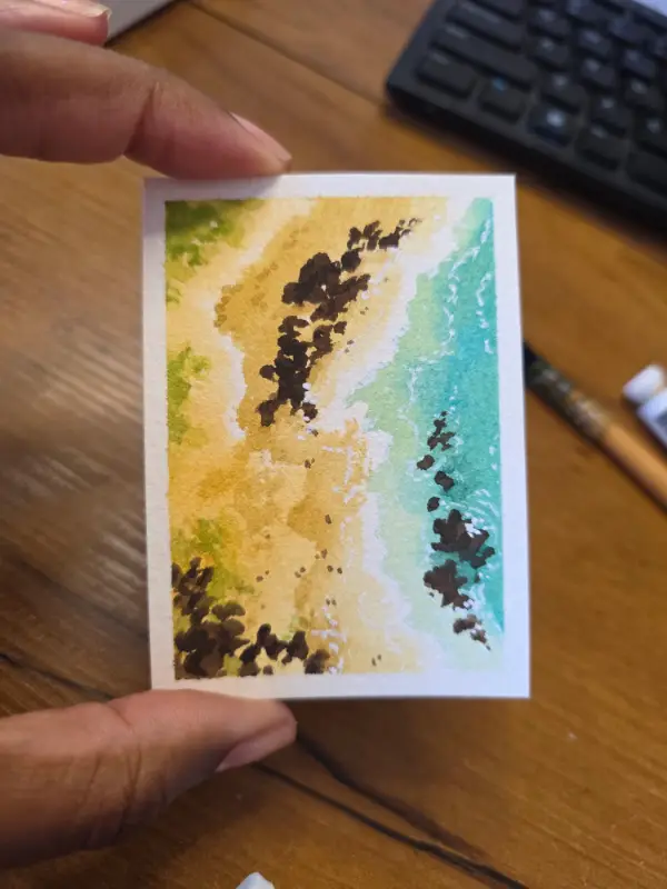 Aerial Paradise aceo art card