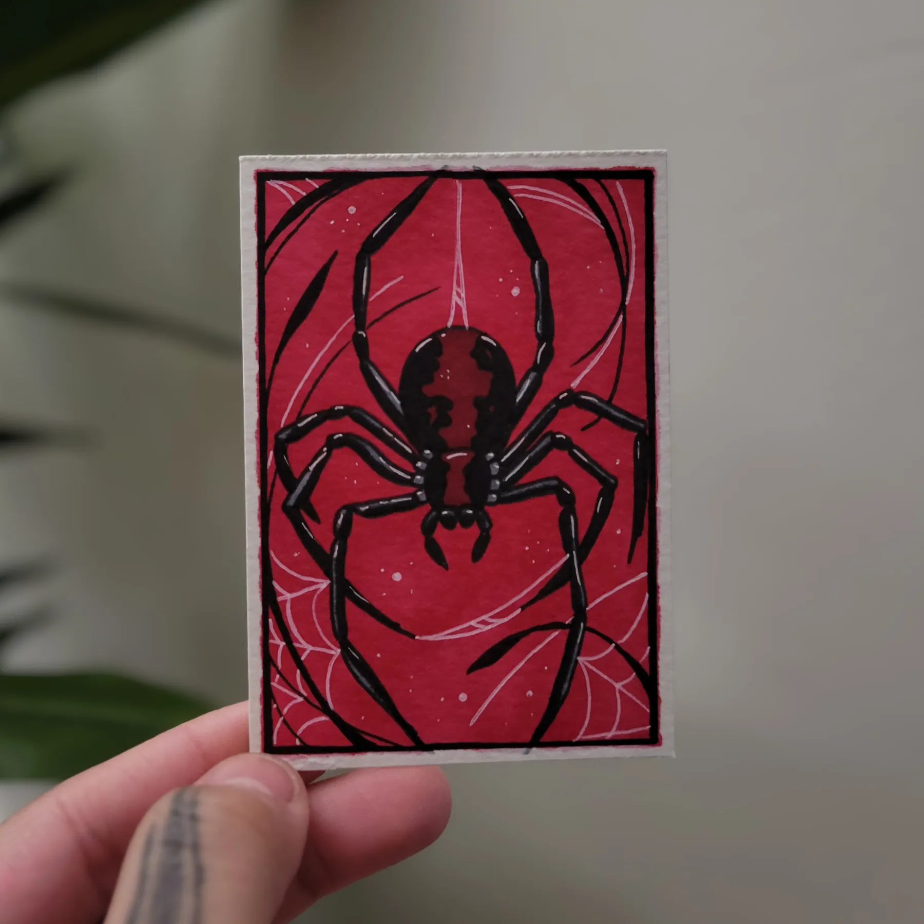Cursed Spider aceo art card