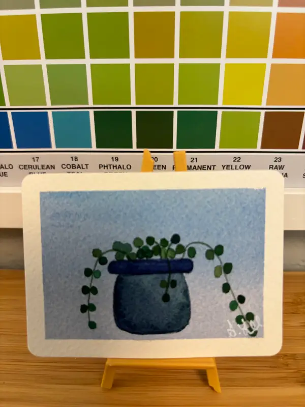 House Plant V : Series II aceo art card