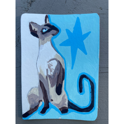 Star Kitty aceo art card thumbnail 2