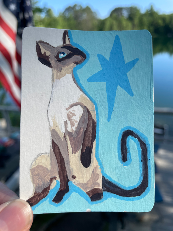 Star Kitty aceo art card