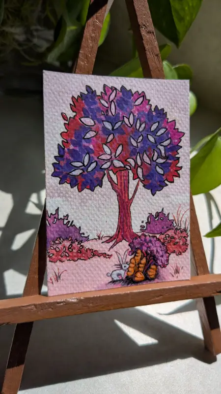 Hopping in Harmony aceo art card