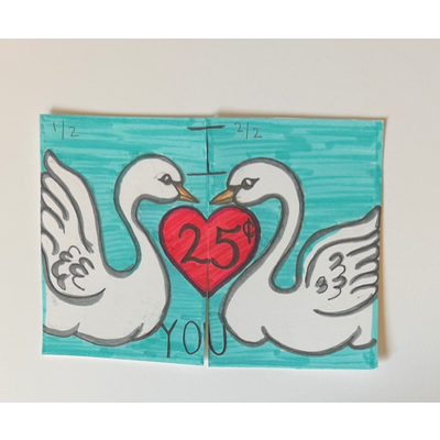 ACEO Original Love Birds aceo art card thumbnail 1