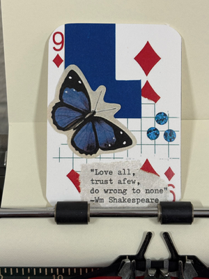 Butterfly Shakespeare quote print by Mazerzine micro collage aceo art card thumbnail 1
