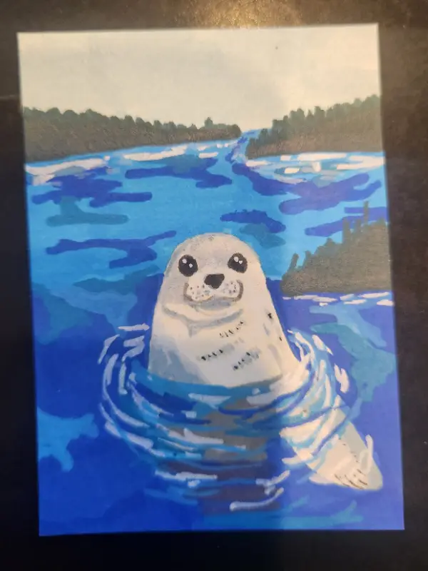 Seal aceo art card