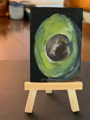 Avocado aceo art card thumbnail 1