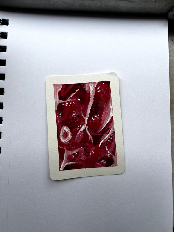 Realistic Meat Painting kb.creations Original Signed ACEO aceo art card