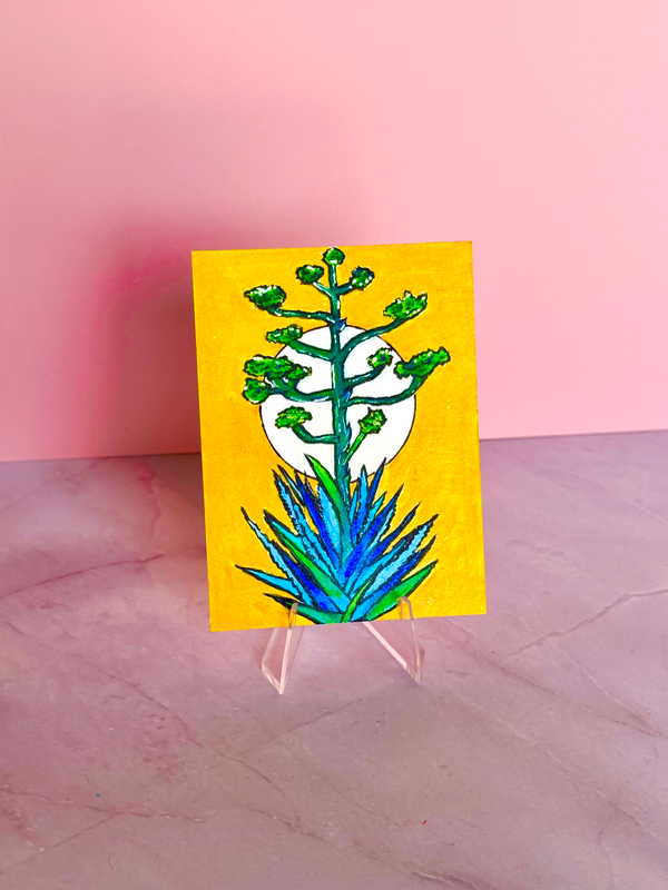 Agave Moon aceo art card