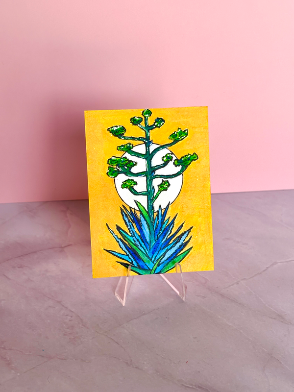 Agave Moon aceo art card