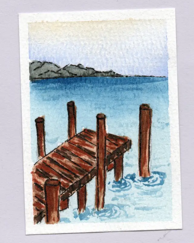 The Dock aceo art card