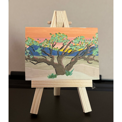 Desert Tree aceo art card thumbnail 1
