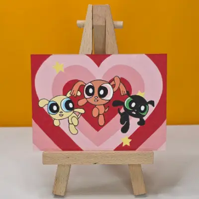 The Powerpup Girls aceo art card thumbnail 2