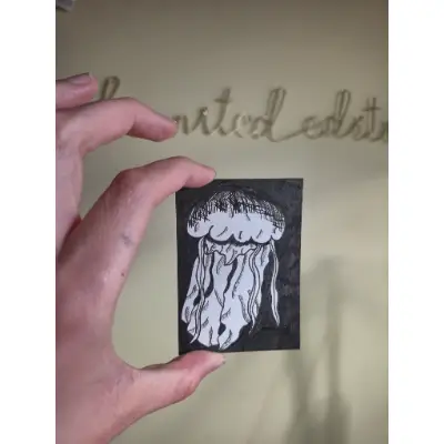 Jellyfish Ink aceo art card thumbnail 4