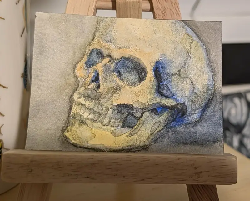 Skullduggery aceo art card
