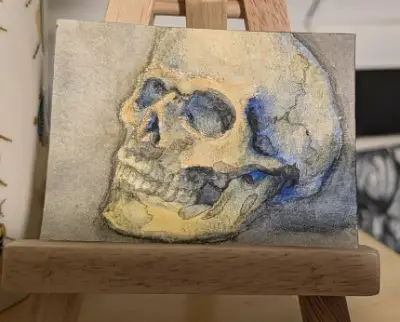 Skullduggery aceo art card thumbnail 1