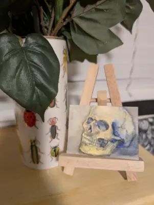Skullduggery aceo art card thumbnail 2